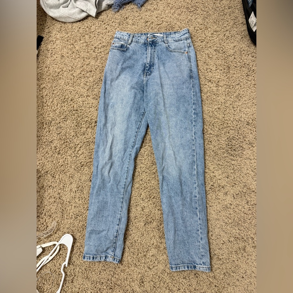 Zara Light Blue Straight Leg Women's Jeans